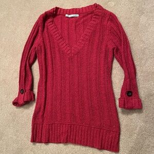 Maurices Red V-Neck Sweater